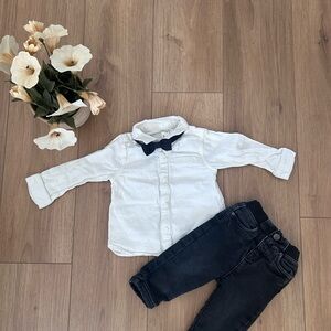 Kids White and Black Matching Set
